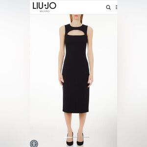 NWT Liu Jo Elegant Black Midi Dress